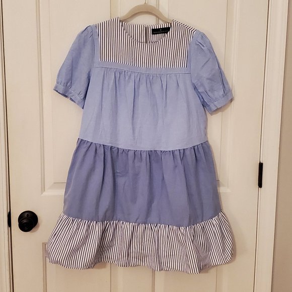 Pomander Place Blue Striped Quinn Dress - Picture 1 of 4